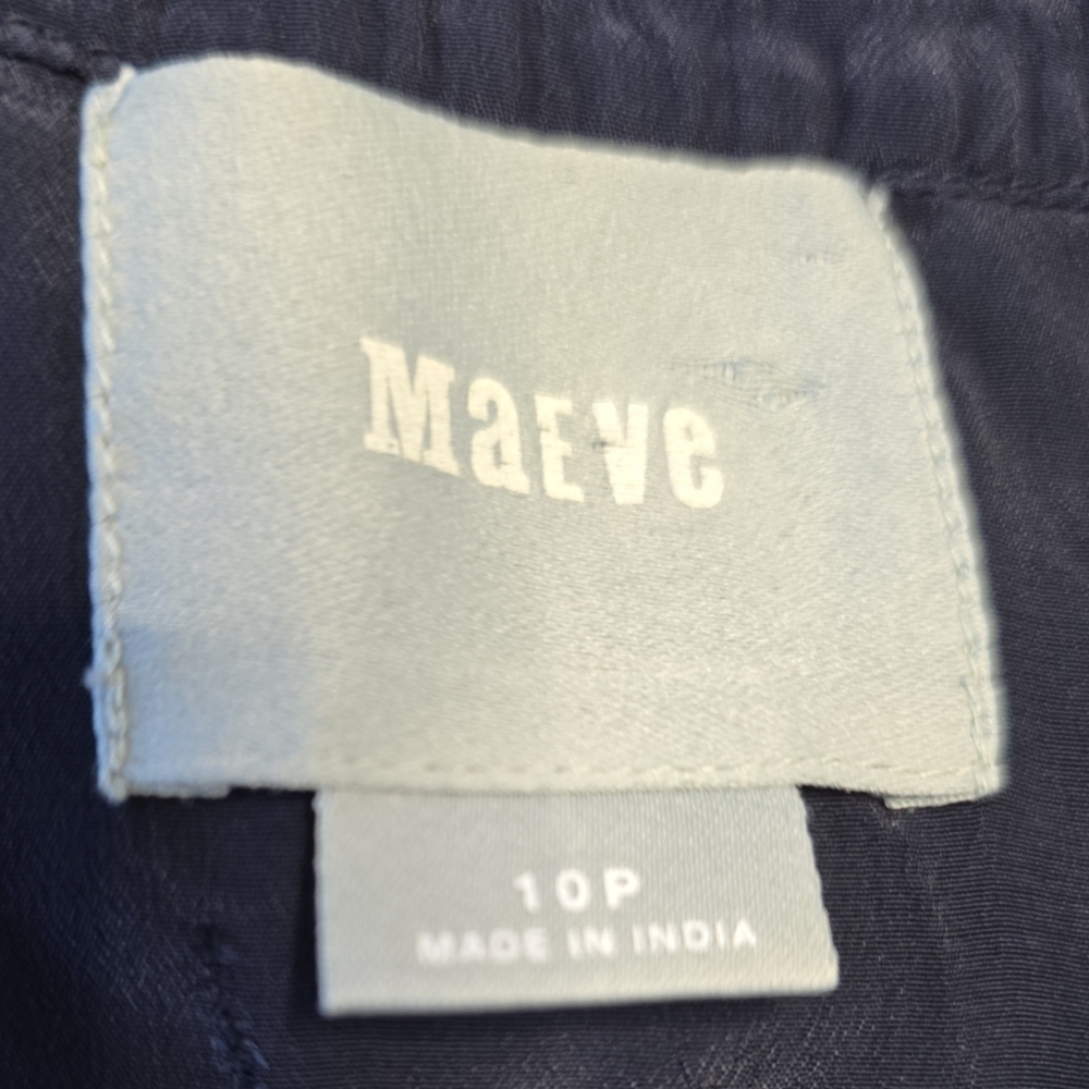 Maeve Black and Blue Cut Out Embroidered Tunic size 10P - Picture 2 of 5